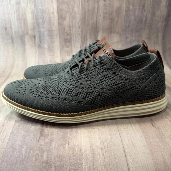 Cole Haan Original Grand Mens 7.5 M Gray Stitchlite Wingtip Oxford Shoes C27961 main image 10